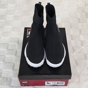 Fila LIMITED EDITION Disruptor Stretch 'Sock Boot' Sneaker Black/White Size W8.5